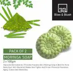 B&B BLISS & BLUSH Moringa Hand Made Nourishing Bathing Soap For Skin Purification 100g each (Pack of 2)