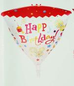 My Party Suppliers Diamond Shaped Happy Birthday Aluminum Foil Banner Balloons