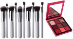 Buy Tya Plain Black Makeup Brushes With Obsession Amethyst Eyeshadow Palette (Set Of 2)