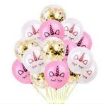 My Party Suppliers 12 inch Latex Unicorn Balloons for Bachelorette Party Decorations Baby Shower, 15 pcs