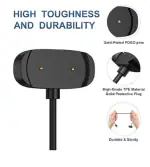 Tech Gear Charger Cable Compatible with Amazfit GTR 2, GTR 2e, GTR 2 eSIM, GTS 2 Mini, GTS 2e, GTS 2, BIP U, BIP U Pro, Pop Pro - Fast USB Charging Cable 3.3ft (Black)