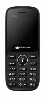 Micromax X415, Dual Sim, Black, Keypad Phone