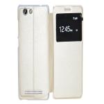 Coverage Window cut stand view Light weight leather Flip Cover for GIONEE F103 Pro - Executive Golden