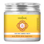 Vedanum Premium Camphor Tablets Jar 100% Pure Kapoor for Pooja and Meditation - 100 Gm