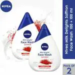 Nivea Face Wash For Normal Skin, Milk Delights Saffron,(100ml) (PACK OF 2)