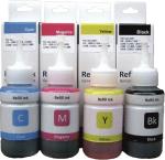 GPN PRINT Refill Epson L130 L360 L380 L361 L565 L210 L220 L310 L350 L Tri Color Ink Bottle (Pack of 4)