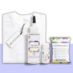 Kadam Skin Friendly Tie Dye Bottle With White T-Shirt, 100% Cotton 180 Gsm T-Shirt, Dye Activator - Color Fixative Included, Cold Fabric Dye Colors (Small 3