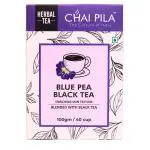 CHAI PILA HERBAL BLUE PEA BLACK TEA | FOR HEALTHY & GLOWING SKIN | 100% NATURAL with BLUE PEA FLOWERS| 100gm Pack