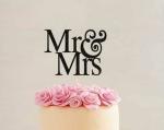 Festiko Black Glitter Mr Mrs Cake Topper Personalized Bridal Shower Cake Topper, Bride To Be Cake Topper, Future Mrs Cake Topper, Wedding Cake Birthday Anniversary Wedding Gift