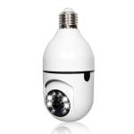 SKY HUB 1080p HD Bulb Light Wireless IP Camera, Fish Eye 360 Degree Panoramic Mini Lamp IR CCTV Indoor Home Security Camera, Motion Detection, Cloud Camera, Light Blub (White) (Camera-36)