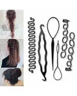 Chanderlash Black Synthetic Hair Styling Tool Kit (Pack of 6)