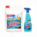 Skybust Advanced Glass and Surface Cleaner,5 Ltr Ultra Shine Glass Cleaner 5 litre Refill Can & 500ml free pack