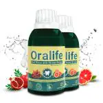 Oralife Oral Rinse | Natural Mouthwash | Antibacterial, Antioxidant & Anti-inflammatory | Throat Gargle with Pomegranate, Grapefruit Seed & Thyme Extract | Alcohol-free Mouth Rinse | Pack of 2 (250ml)