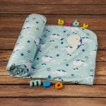 Baby Moo Fun In The Ocean Sky Blue Fur Blanket