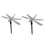 Wonderland Grey Metal Plant Stakes - 7.6 x 7.6 cms (Set of 2)