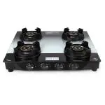 Cello Gradient Tornado Burner Manual Ignition Toughened Glass Gas Stove ,Black, ISI Certified, 1 Year Warranty,