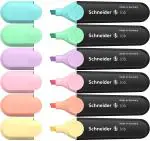 Schneider Pastel Job Highlighter Marker, Chisel Tip - (Set of 6)