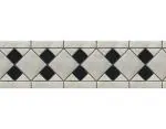 WallDesign Tile Border Marble Stone Diamond Tile Pattern For Bedroom, Living, Kitchen (3 inch width by 20 ft length)