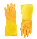 3P DELIVERING MEDICAL SOLUTION WORLDWIDE Reusable Household Green Cleaning Dish Gloves, Professional Natural Rubber Latex Gloves, Kitchen Dishwashing, Working, Painting, Gardening, Pet Care Long Sleeves, Large, 1 Pairs, Gold-Yellow{Two-Tone}