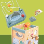 MontyMaestro Toys- Wooden Early Education Activity Cube | Learning Toy | Activity Toy | Montessori Toy for Kids [ Multicolour, 3+ ]