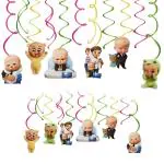 Festiko 30 Pcs Boss Baby Party Swirl Decorations, Boss Baby Theme Birthday Party, ChildrenS Birthday And 0ther Party Ceiling Streamer Party Supplies