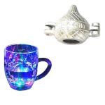 Urban buy Aluminium Gujiya Mould With LED Lighting Glass Mug/Cup and Multicolour, Pack of 2