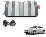 WolkomHome Silver foil Shade UV Protection Curtain Car Sunshade Film Windshield Visor Front Windshield Sunshade Cover for Hyundai Sonata Embera