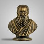 SILAII Handmade Periyar Sculpture / Home Décor / Office Décor / Table Décor - 8 Inch - Bronze (Stone Powder with Resin)