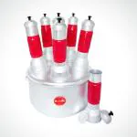 Mr. Cheff Multi Aluminium Puttu Maker 6 Hole with 6+1 Puttu kutti Aluminium Steamer