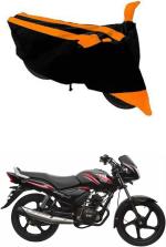 RONISH Two Wheeler Cover for TVS (Star City Plus, Black, Orange)