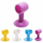 HRUNIQUE 5pcs Self Sucking Anti-Collision Silicone Bumper Wall/Floor Door Stopper,Multipurpose