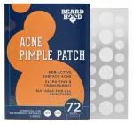 Beard Hood Acne Pimple Patch | 72 Hydrocolloid Waterproof Patches | For Active Surface Acne | Absorbs Pimple Overnight, Reduces Excess Oil | For All Skin Types