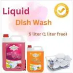 VARUNDA 6 LTR (P+O) dish wash Liquid Detergent Dish Cleaning Gel Soap Dishwashing Liquid Kitchen Dish Cleaner Antibacterial Dish Cleaning Gel (pink (Rose),orange, 2 x 3 L)