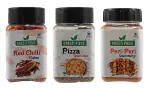 Green Piece Peri-Peri (50g),Red Chilli/Perprica (50g) and Pizza Spice mix (50g).(Pack of 3)