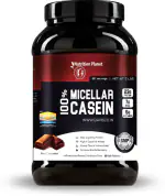Nutrition Planet 100% Micellar Casein (With Added DigeZyme) for Pre/Post Workout Recovery (Chocolate - 2lb, 30 Servings)