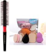 Buy Tya Simple Hair Saloon Brush Washable Family Makeup Puff Set (Set Of 7)