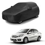 AASHTIK MART Honda Amaze Car Cover Car Cover Honda Amaze Honda Amaze Body Cover Car Body Cover Honda Amaze Honda Amaze Car Body Cover Water Resistant - with Mirror Pockets (Black Colour)