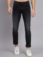 SHYAM IMPEX Men Black Self Design Pure Cotton Mid Rise Regular Jeans, size 32