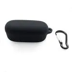 Kolorcase Boat Airdopes 121 and 121V2 Black Silicone Case Cover with Hook