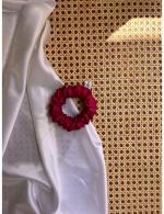 WORLD OF SCRUNCHIQUE Pure Handmade Ruby Pink XOXO Scrunchie