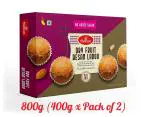 Haldirams Besan Ladoo with Dry Fruits (Sugar Free) Bag 800g (400g x 2 packs)