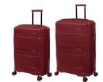 it luggage Momentous German Red Set of 2Large & Medium28 & 24 inches Expandable Polypropylene Hardsided with TSA Lock 8 Wheel Trolley Bag