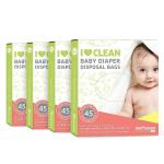 Bodyguard Baby Diaper Disposal Bags, Odour Concealing & Leak Proof, Pack of 4 - 45 Bags Each