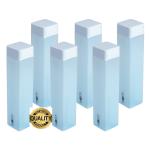 6PCS Aqua blue Frosty Fridge Square Water Bottle-1000 ml