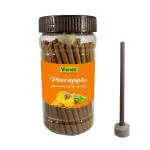 V, VIDHAN Dhoop Sticks Premium Jar 100Gm | No Bamboo | No Charcoal | Dhoop Batti | Dhup | Pooja Dhoop Sticks (Pineapple)