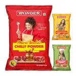 Wonder Mera Wala Chilly (Red Mirch) Powder (500g), Turmeric (haldi) Powder (200g), Coriander (Dhana) Powder (200g) For Healthy Delicious & Flavourful Cooking ( Pack of 3)