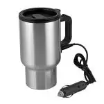 Shiroya Brothers Steel Travel Outdoor Electric Mug 12V Car Charging Electric Kettle Stainless Steel Travel Coffee Mug Cup Heated Thermos 450Ml