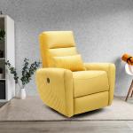 Little NAP Recliner Sofa |1 Seater |5 Year Warranty |Recliner Chair|1 Seater Sofa Chair|motorised with Rocking & Revolving Recliner|for Home Relax| Helios (Nirvana,Yellow)