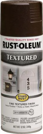 Rust-Oleum STOPS RUST 241255 Textured Spray Paint DARK BROWN, 340 grams