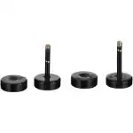 XWPZK Black Round Stud Earrings for Men - 7 mm Alloy Stud Earring